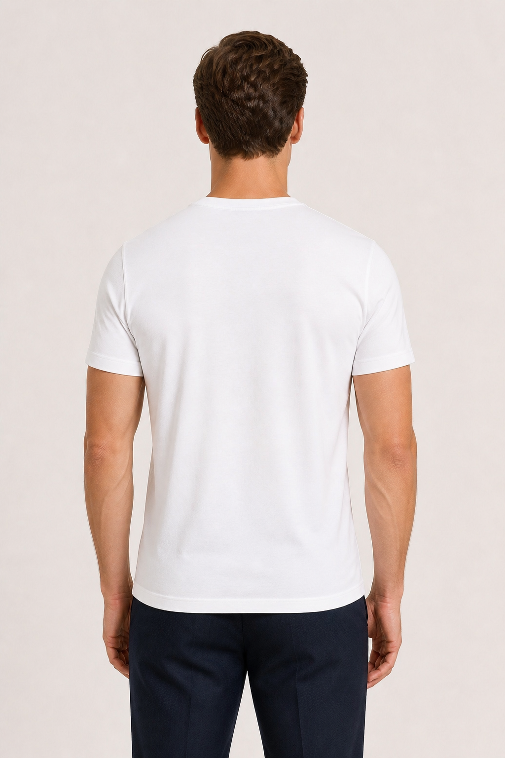 Alessio | Camiseta de Algodón Mercerizado Blanca