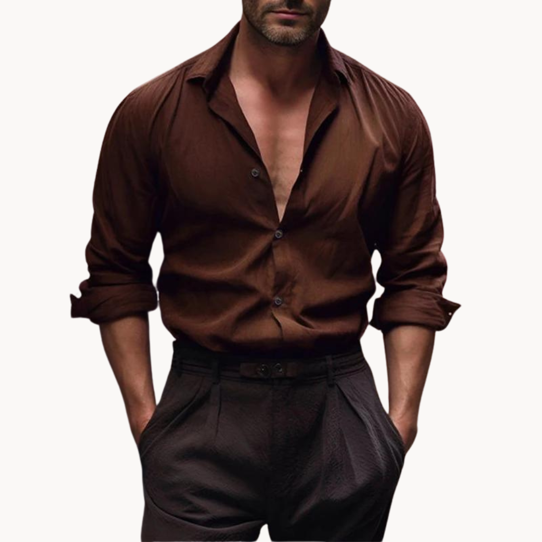 Camisa Modena de Algodón y Lino