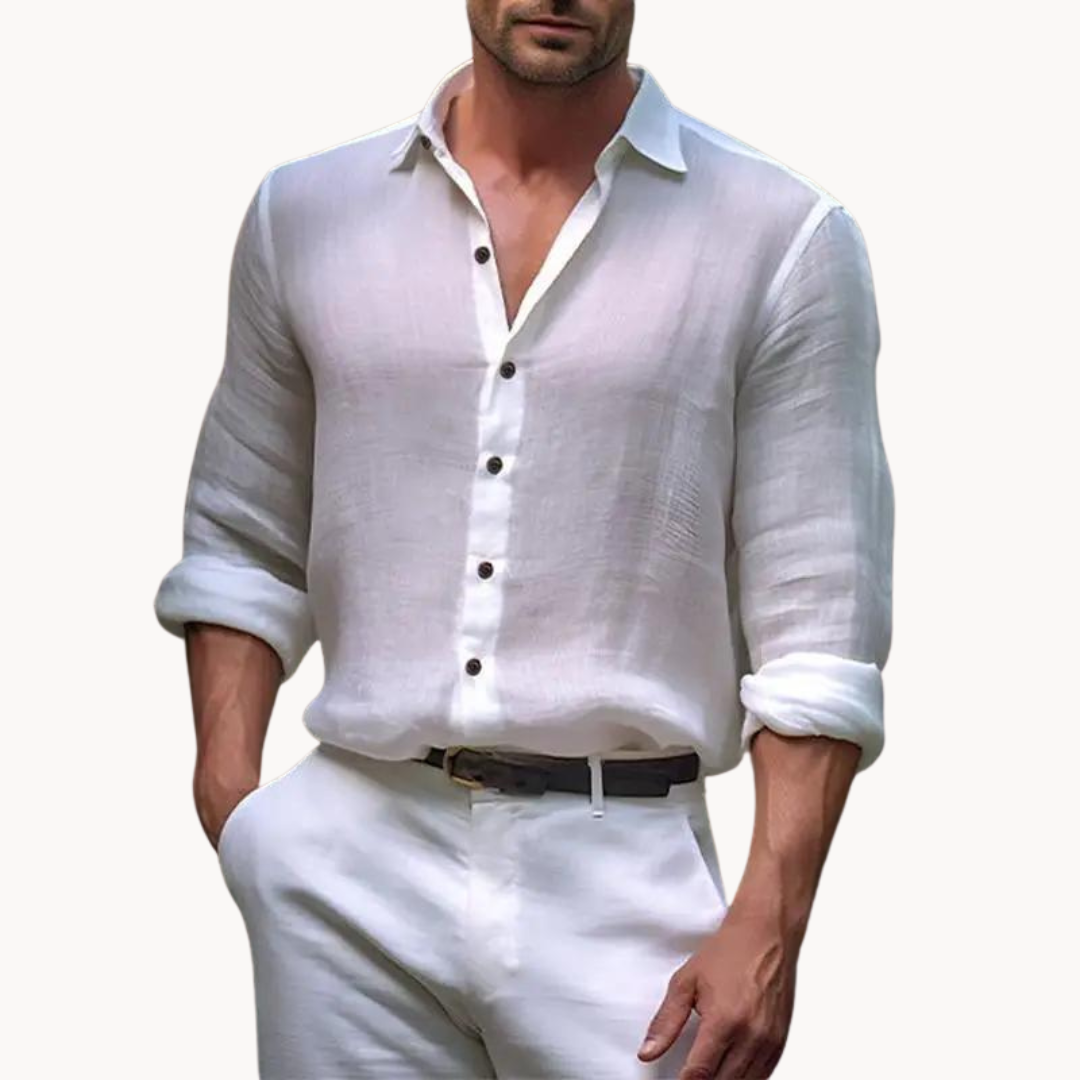 Camisa Modena de Algodón y Lino