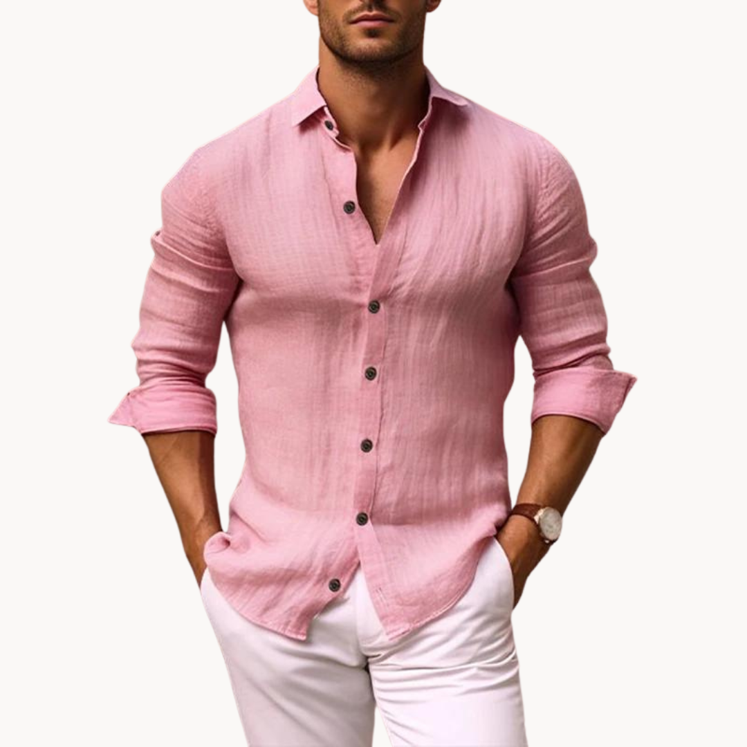 Camisa Modena de Algodón y Lino