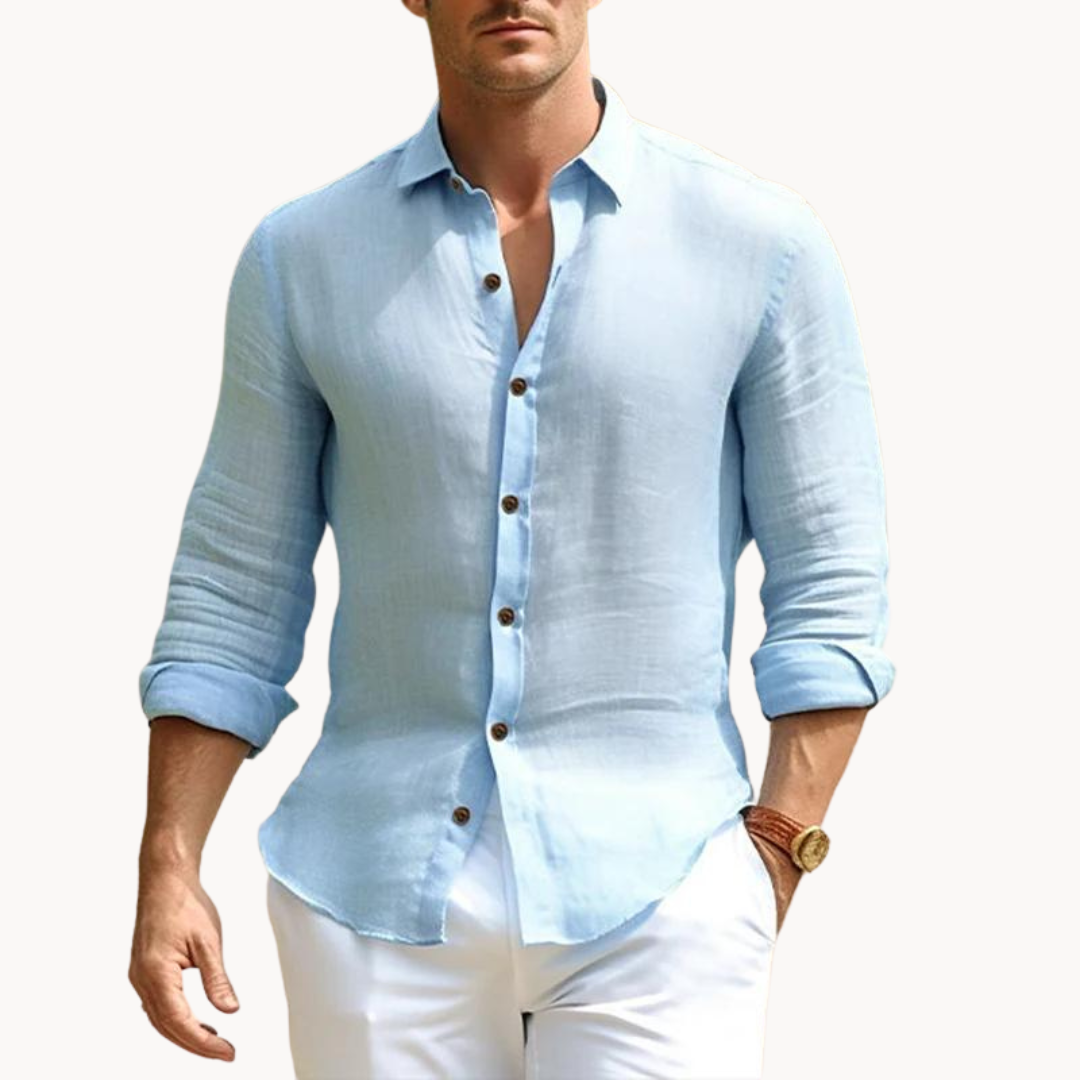 Camisa Modena de Algodón y Lino
