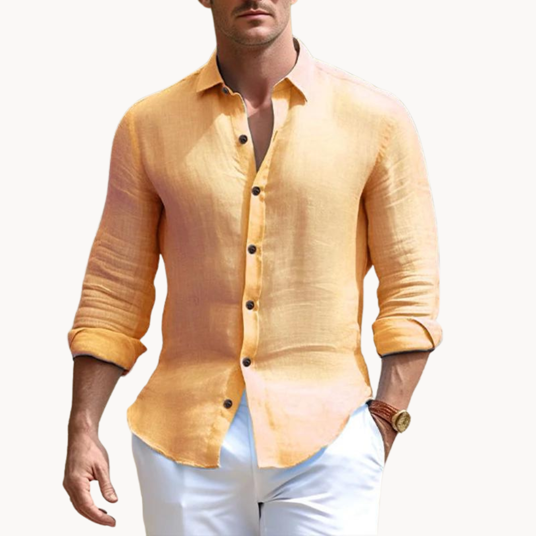 Camisa Modena de Algodón y Lino