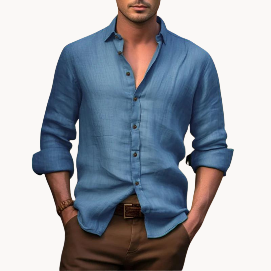 Camisa Modena de Algodón y Lino