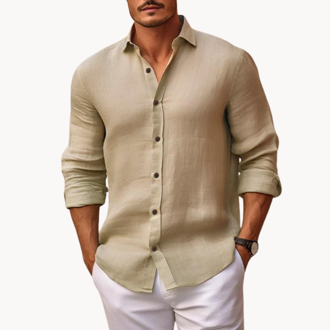 Camisa Modena de Algodón y Lino