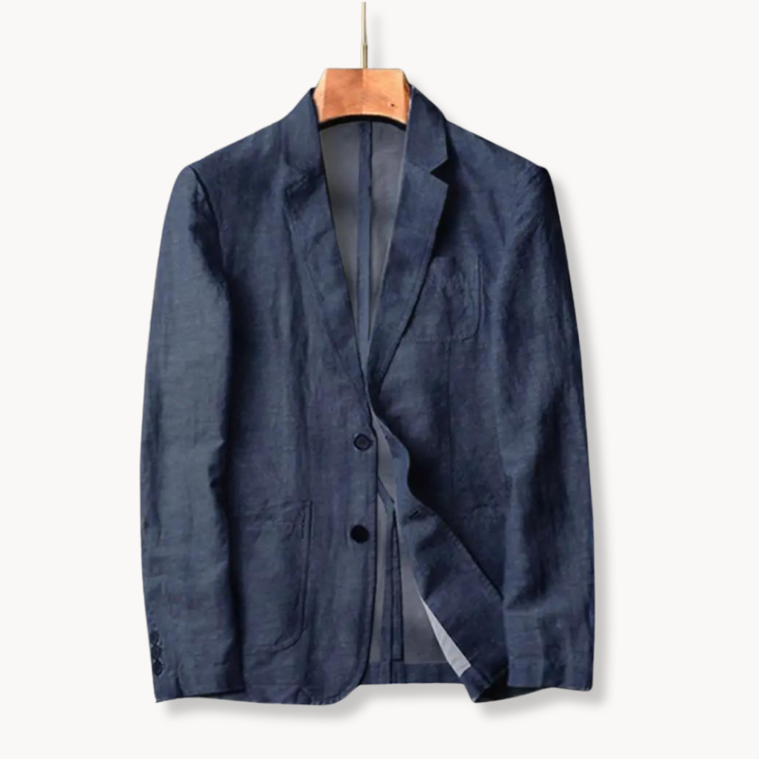 Blazer de Lino Cerúleo