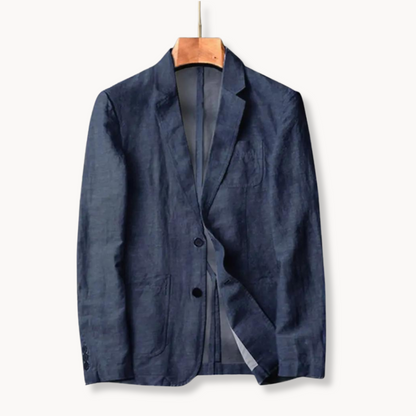 Blazer de Lino Cerúleo