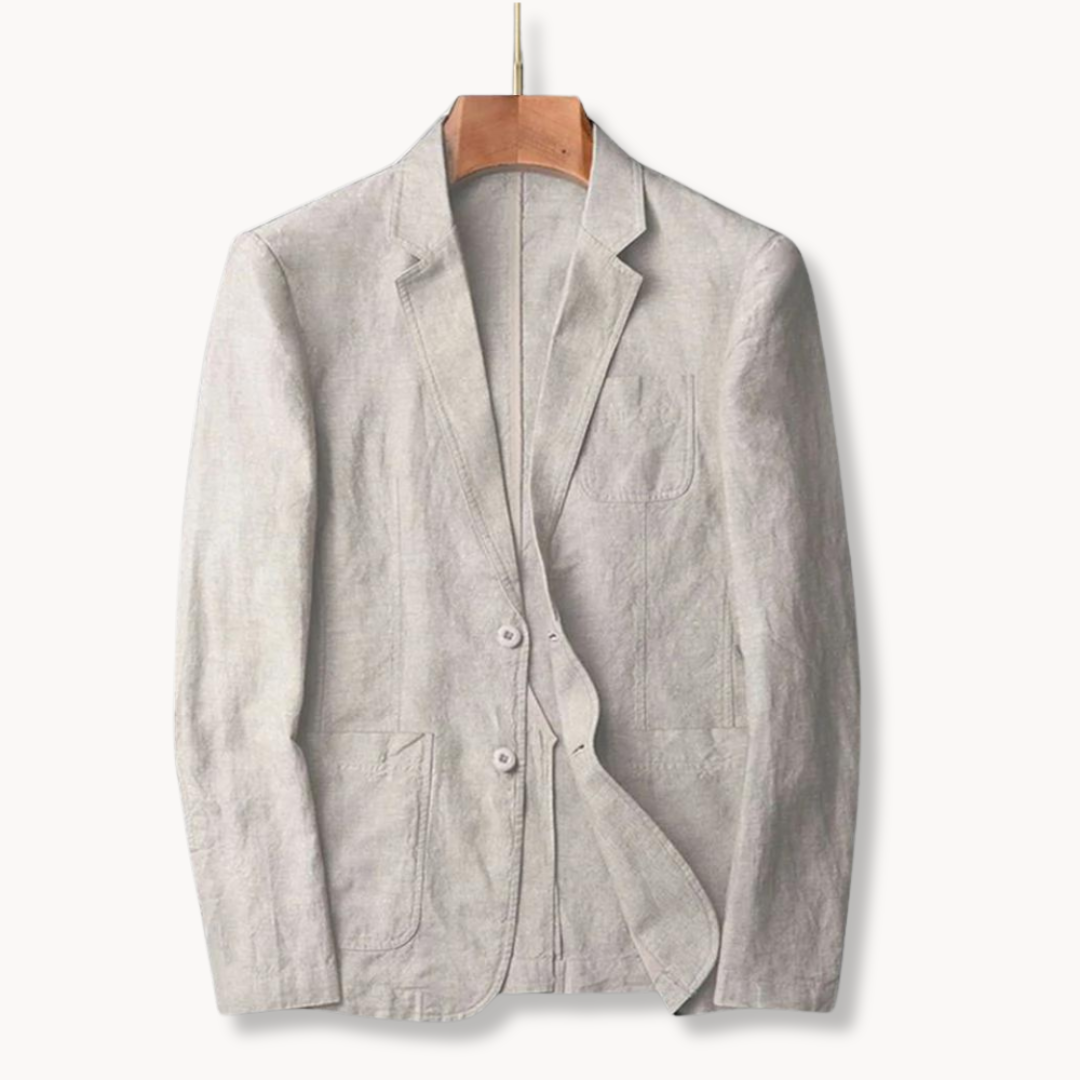 Blazer de Lino Cerúleo