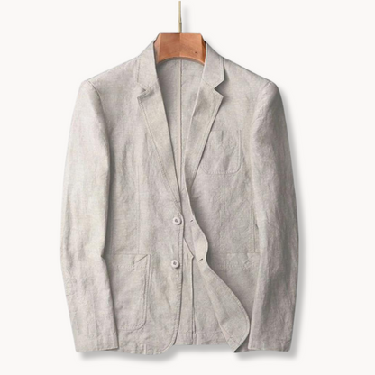 Blazer de Lino Cerúleo
