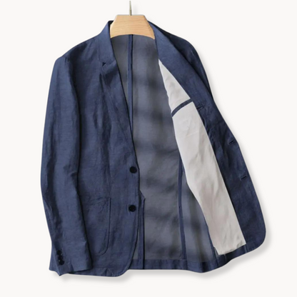 Blazer de Lino Cerúleo