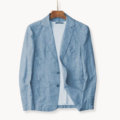 Blazer de Lino Cerúleo