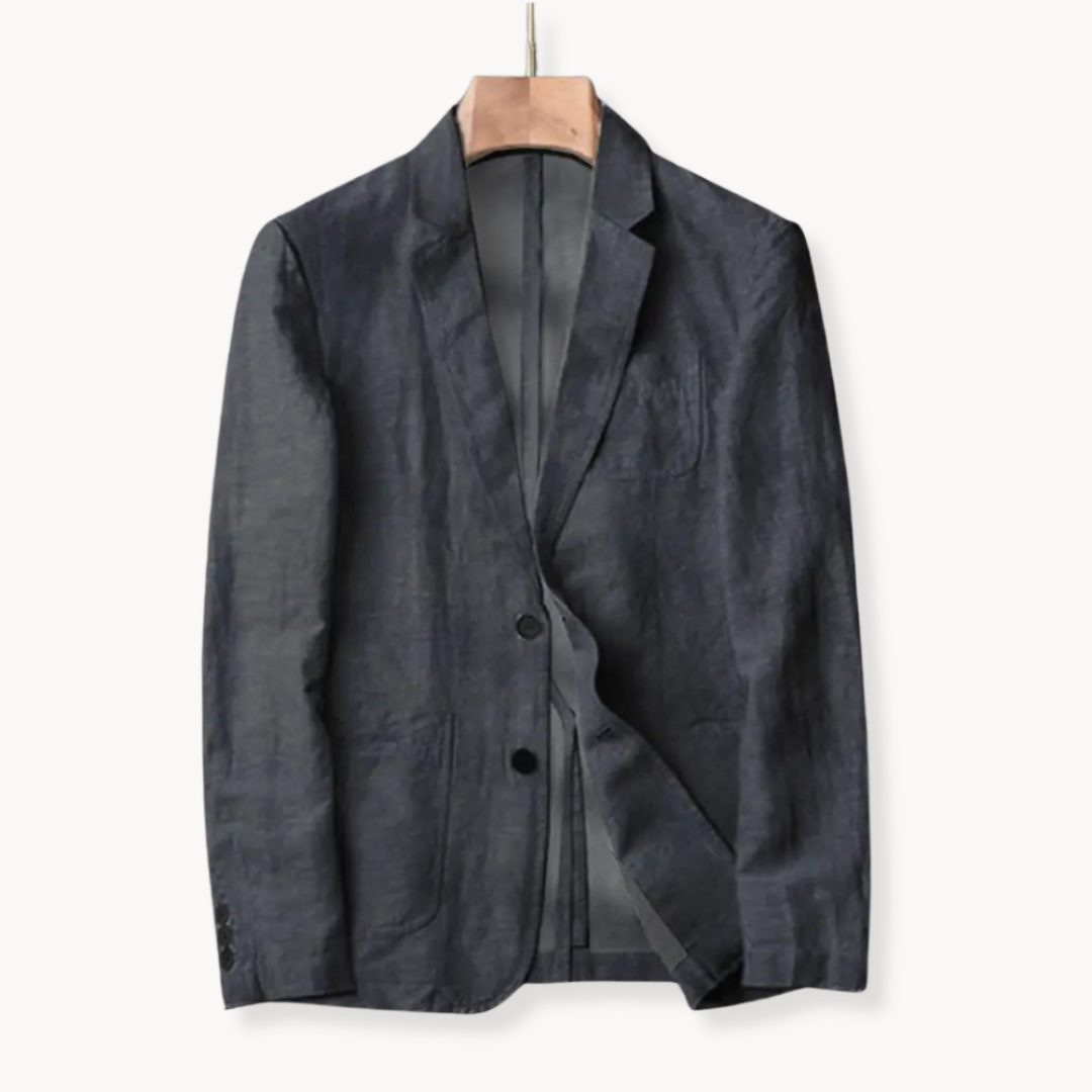 Blazer de Lino Cerúleo