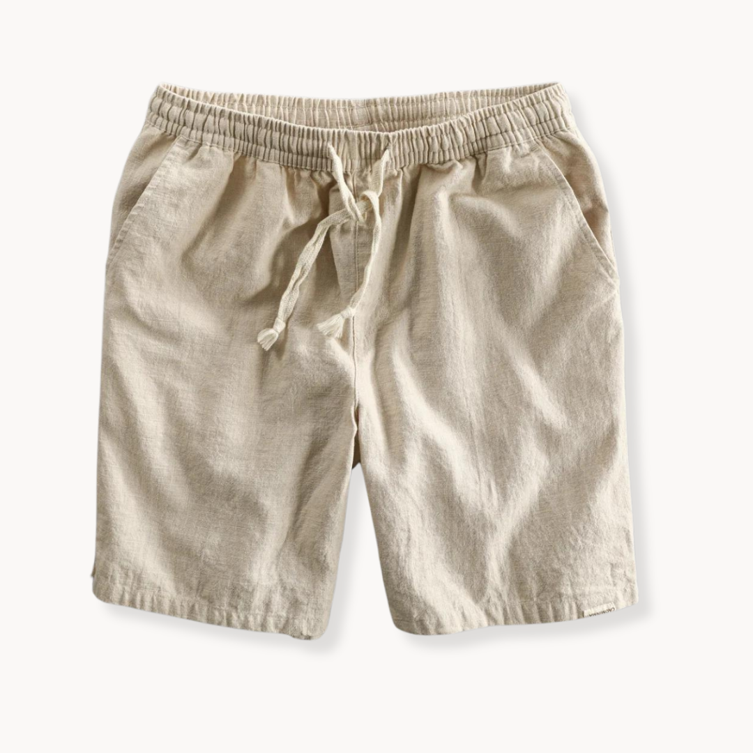 Shorts Maritime de Algodón y Lino