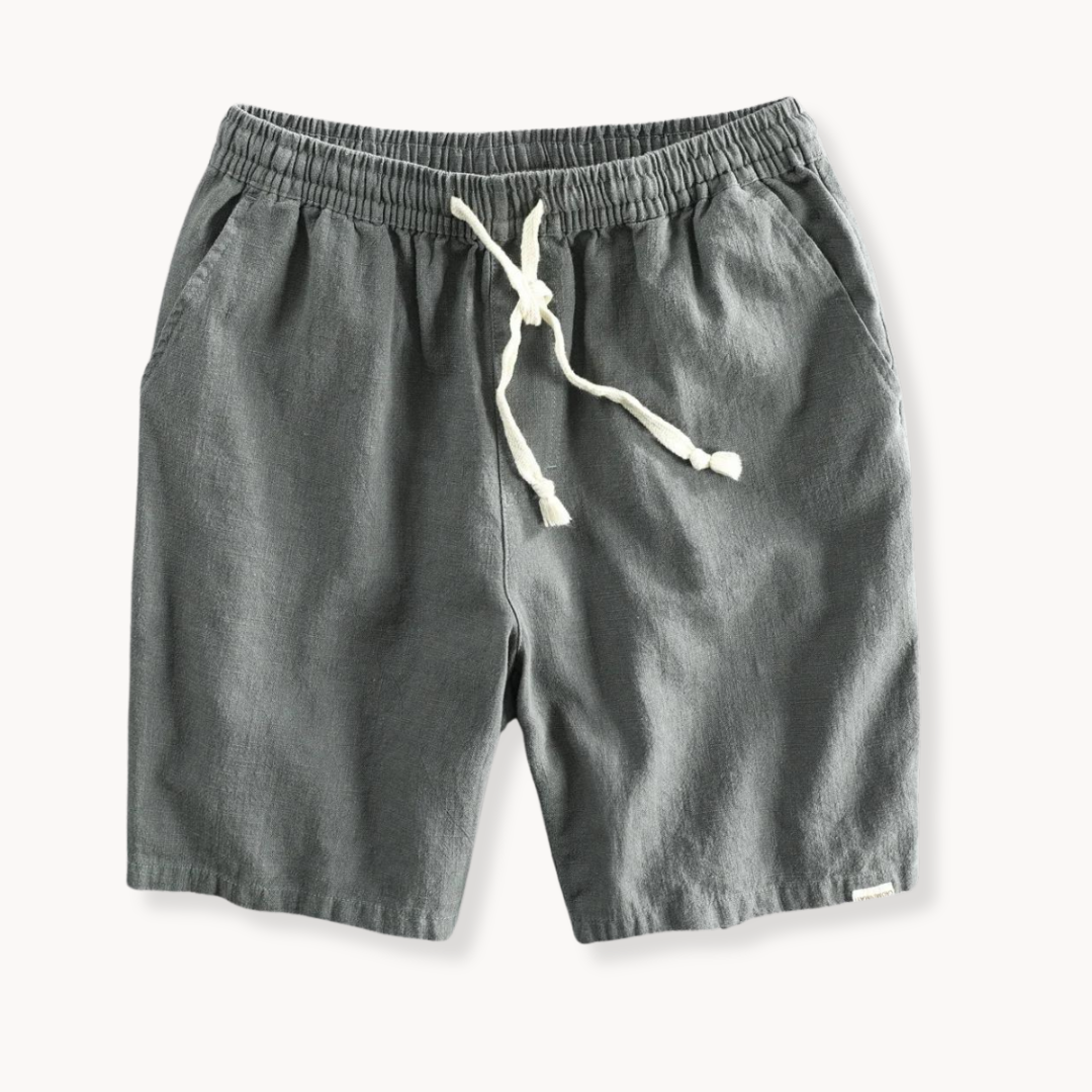 Shorts Maritime de Algodón y Lino