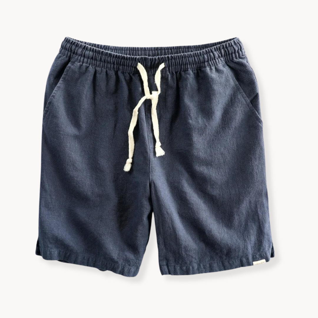 Shorts Maritime de Algodón y Lino