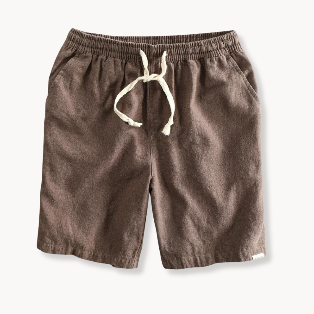 Shorts Maritime de Algodón y Lino