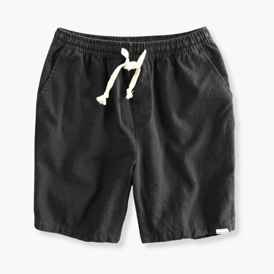 Shorts Maritime de Algodón y Lino