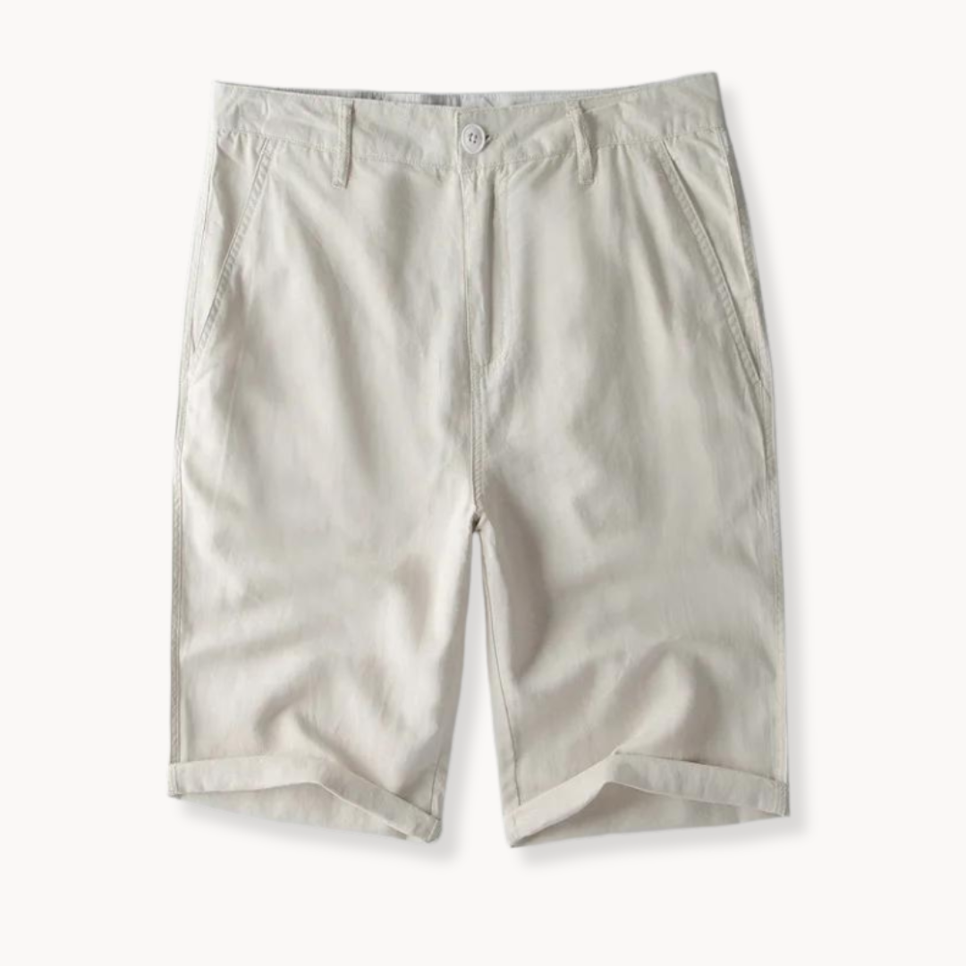 Shorts de Algodón y Lino Velante