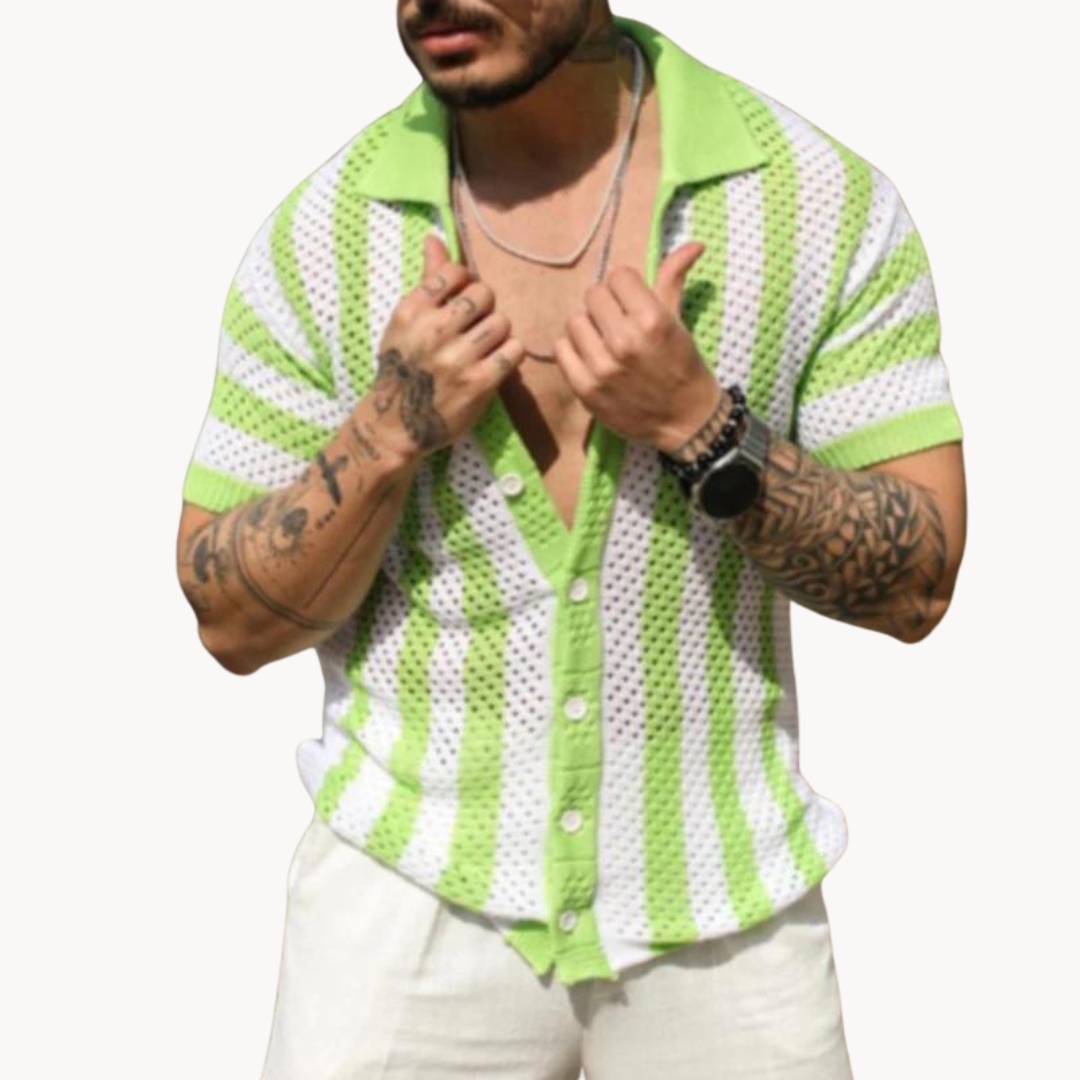 Polo Franz con Botones y Estilo Crochet