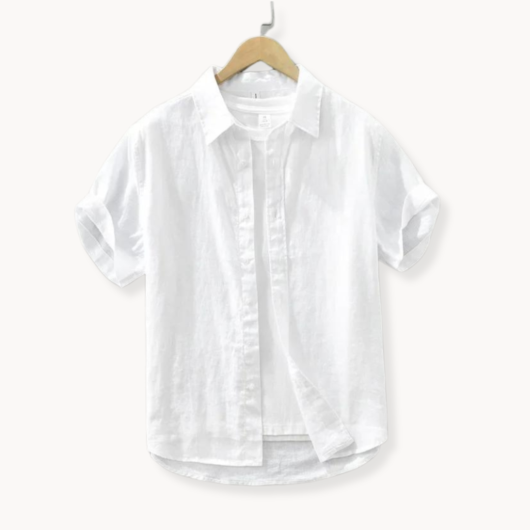 Camisa Modena de Lino Manga Corta