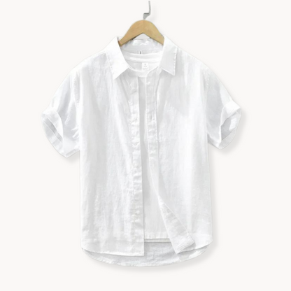 Camisa Modena de Lino Manga Corta