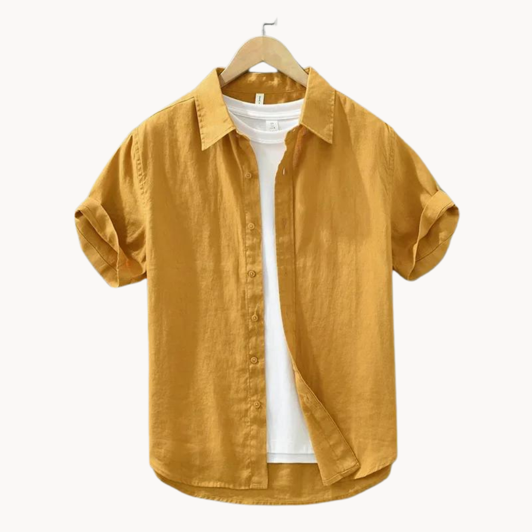 Camisa Modena de Lino Manga Corta