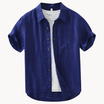 Camisa Modena de Lino Manga Corta