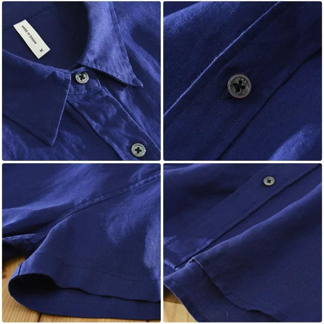 Camisa Modena de Lino Manga Corta