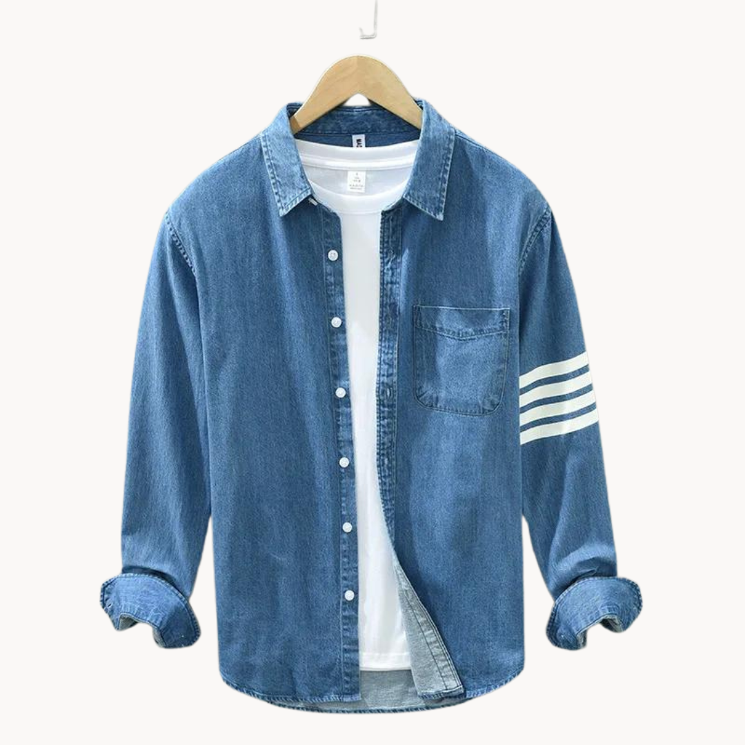 Camisa Denim con Cuello Clásico