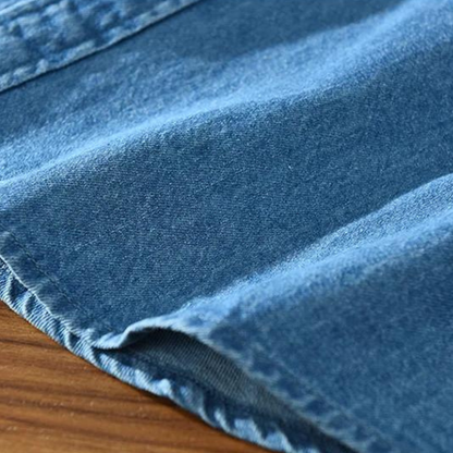 Camisa Denim con Cuello Clásico