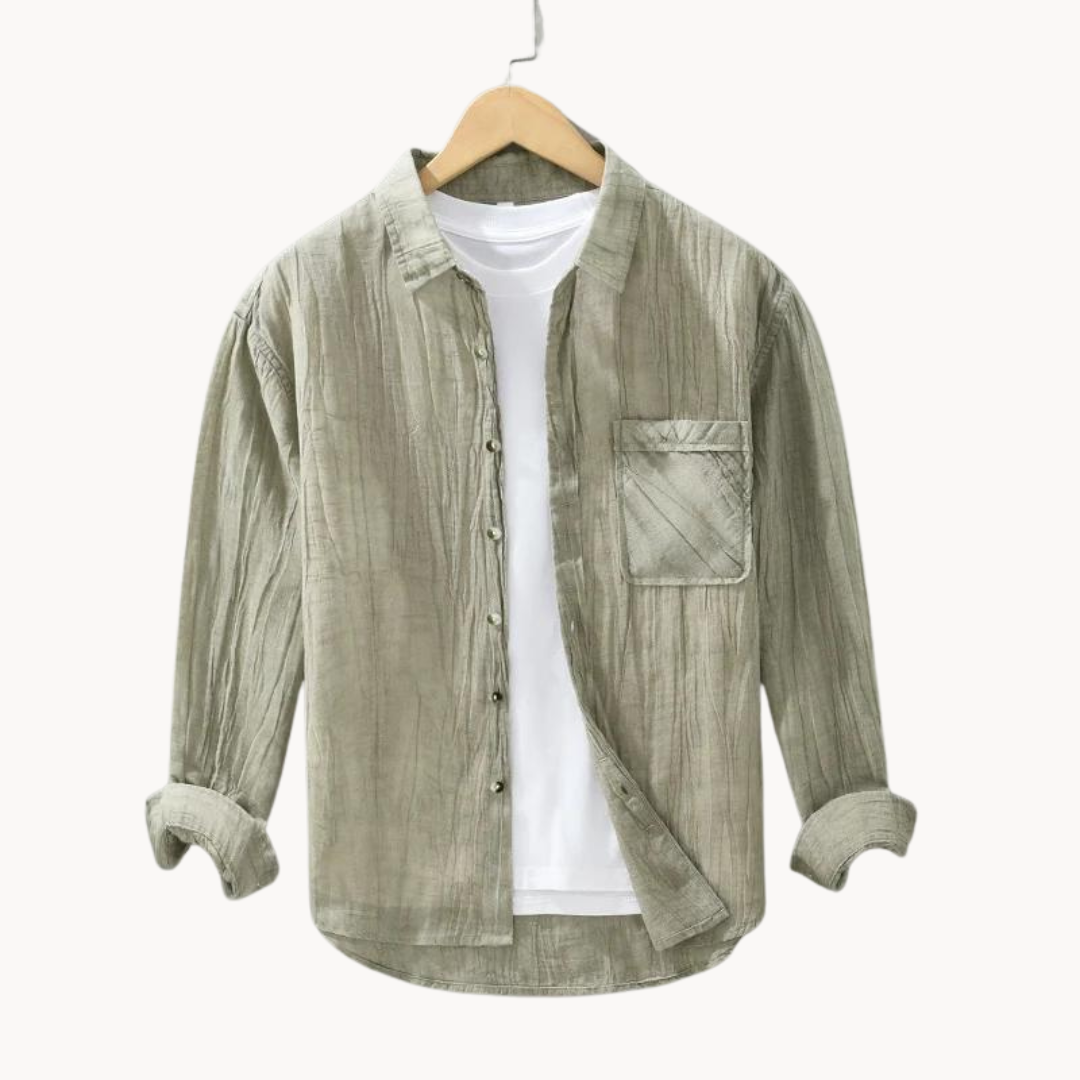 Camisa Cesare de Lino con Botones