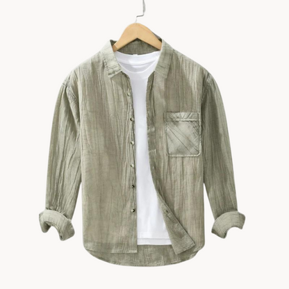 Camisa Cesare de Lino con Botones