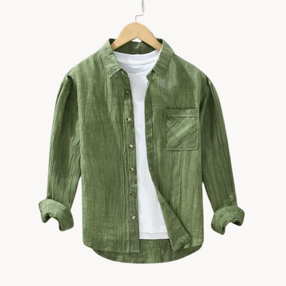 Camisa Cesare de Lino con Botones