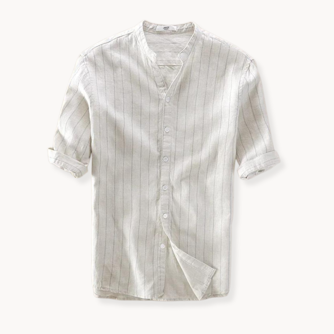 Camisa Niall de Lino Manga Corta