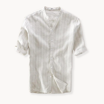 Camisa Niall de Lino Manga Corta