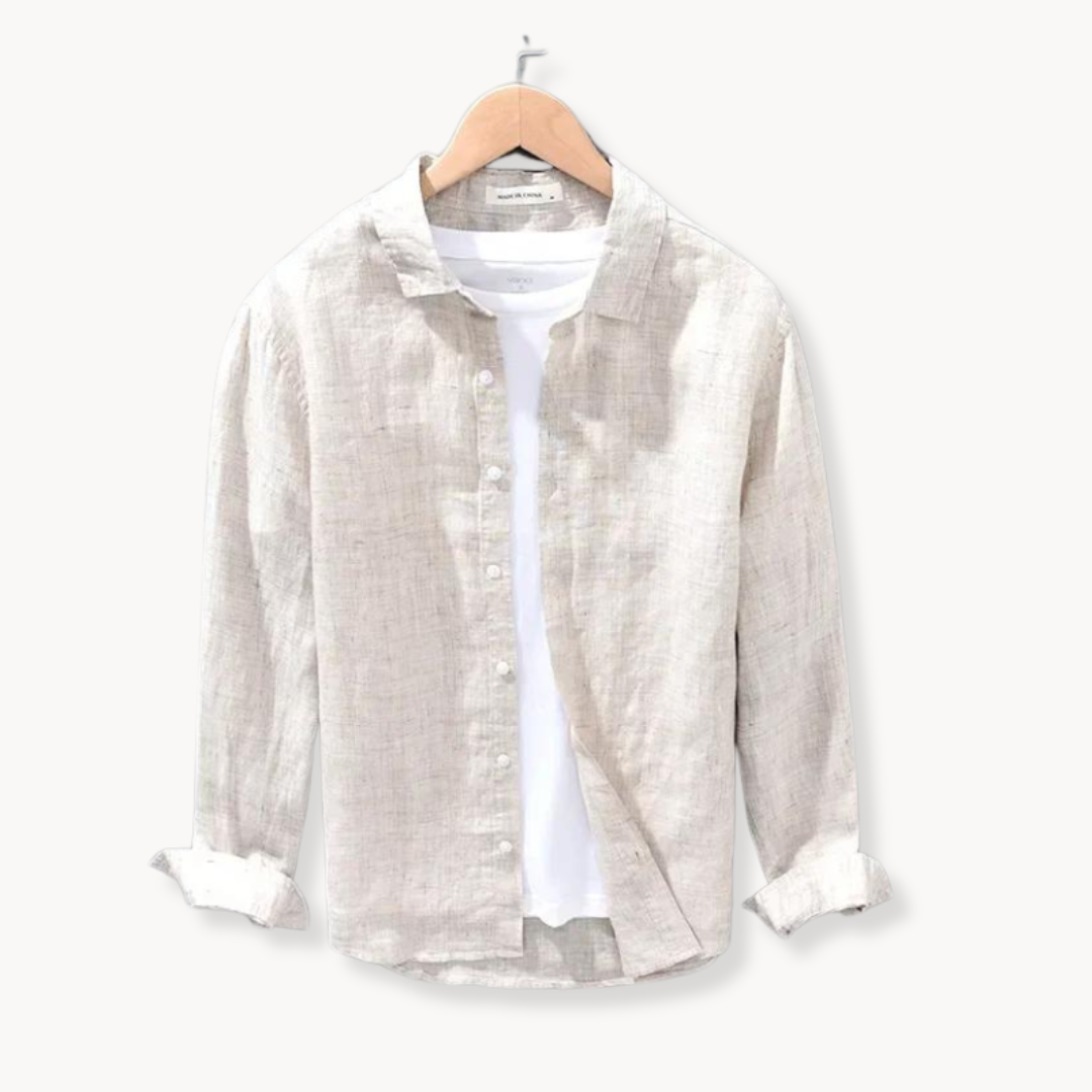 Camisa Casco de Lino con Botones
