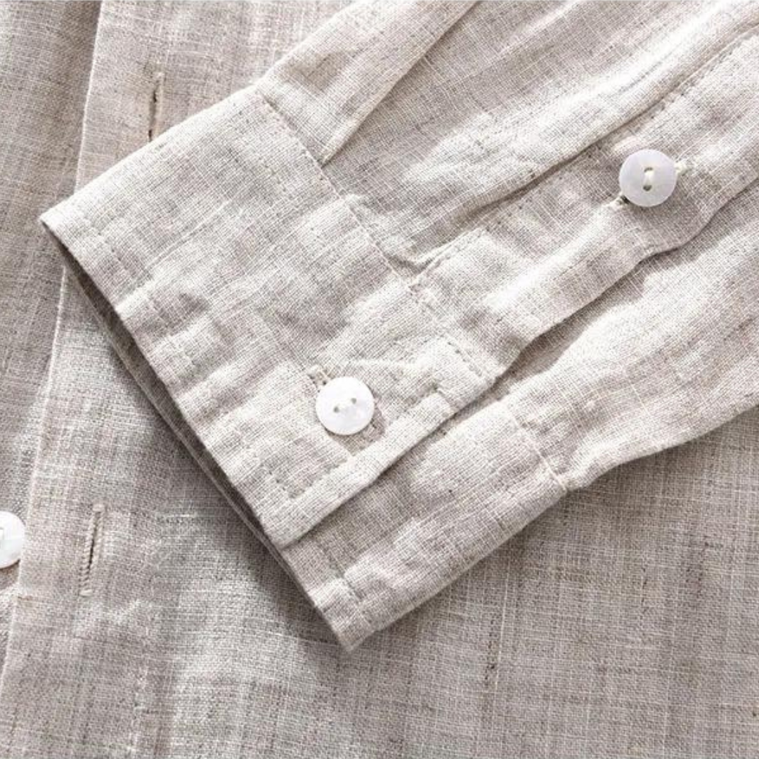 Camisa Casco de Lino con Botones