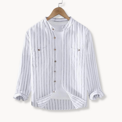 Camisa Conall de Lino y Algodón con Botones