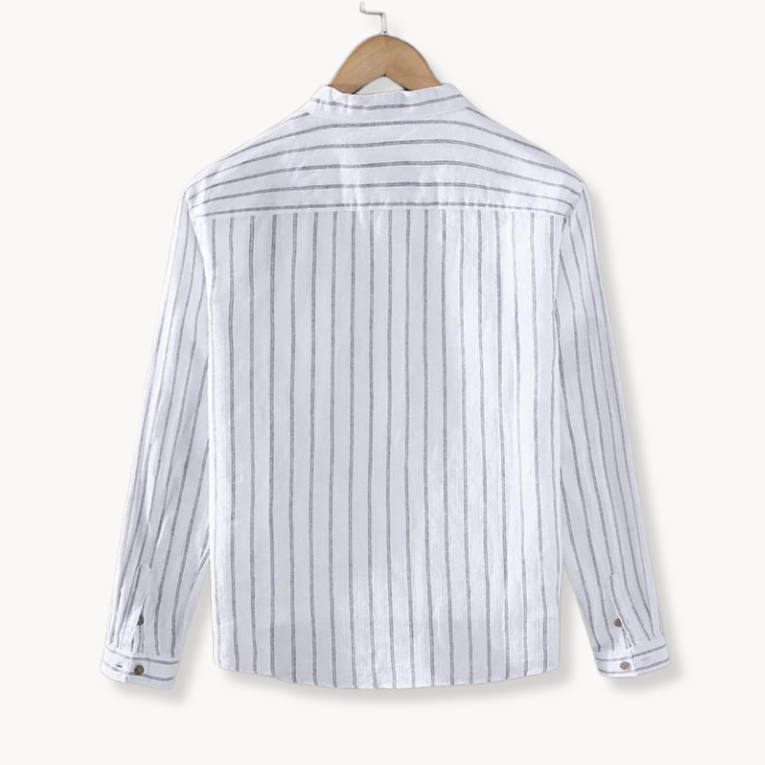 Camisa Conall de Lino y Algodón con Botones