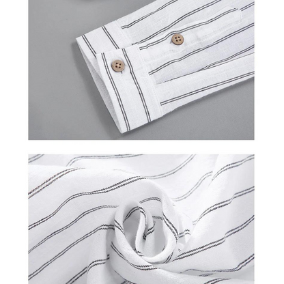 Camisa Conall de Lino y Algodón con Botones
