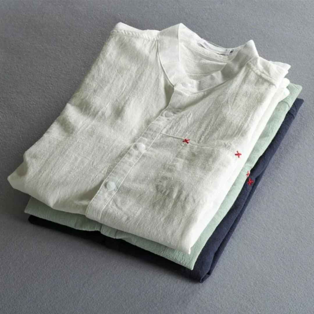 Camisa Torino de algodón y lino