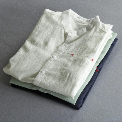 Camisa Torino de algodón y lino