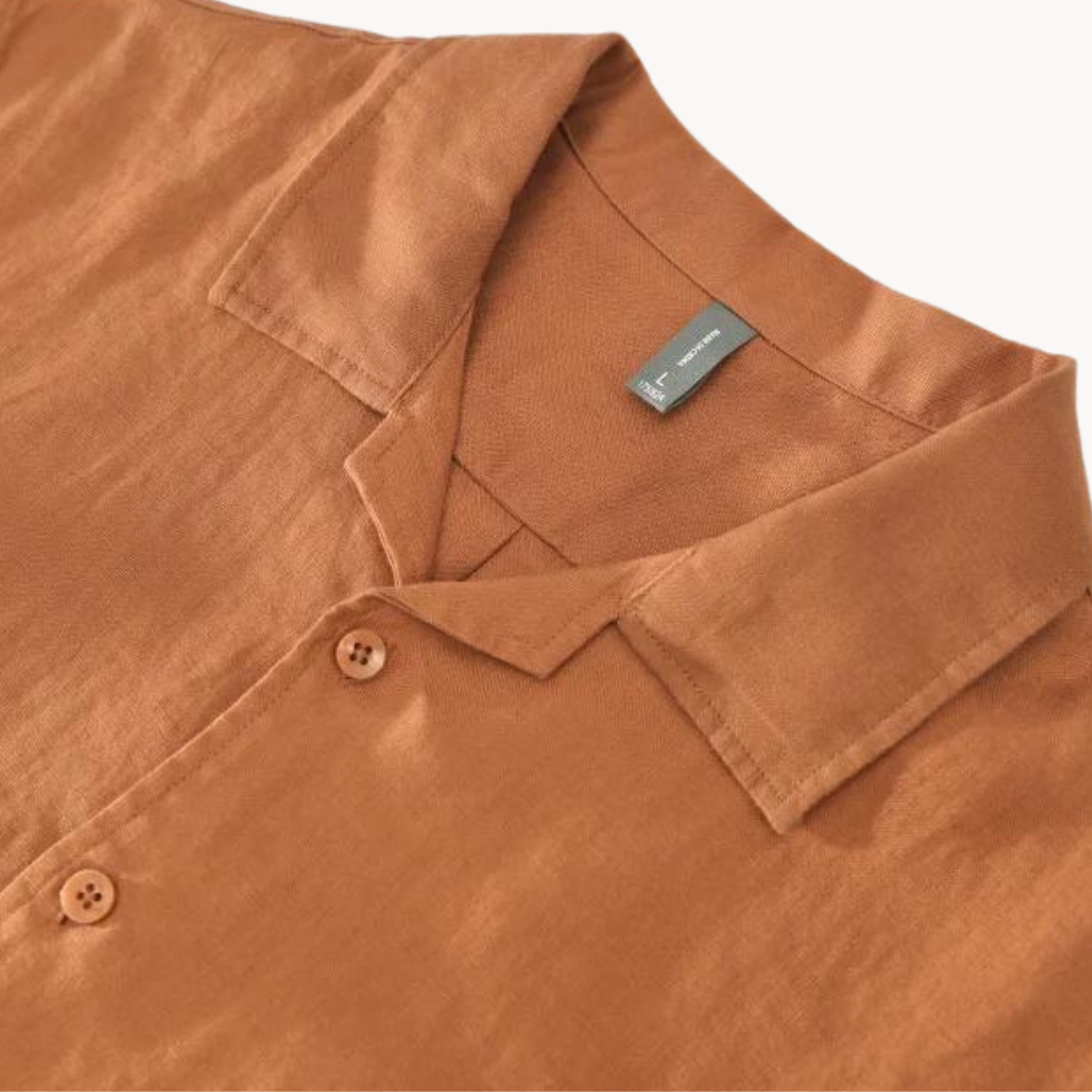 Camisa Rico de Algodón con Cuello Camp