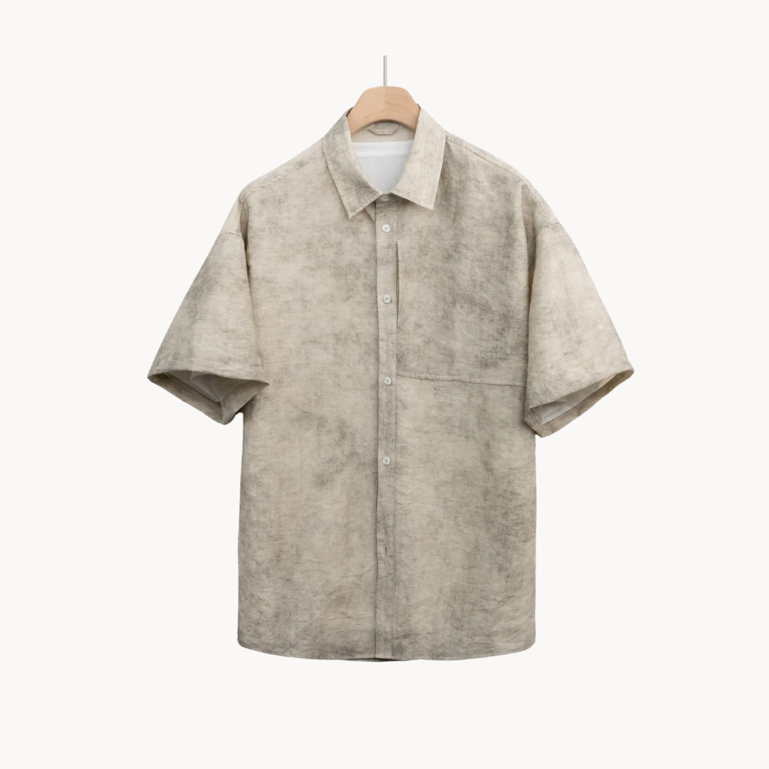 Camisa Sundeck de Lino Suave con Cuello Campestre