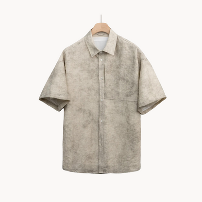 Camisa Sundeck de Lino Suave con Cuello Campestre