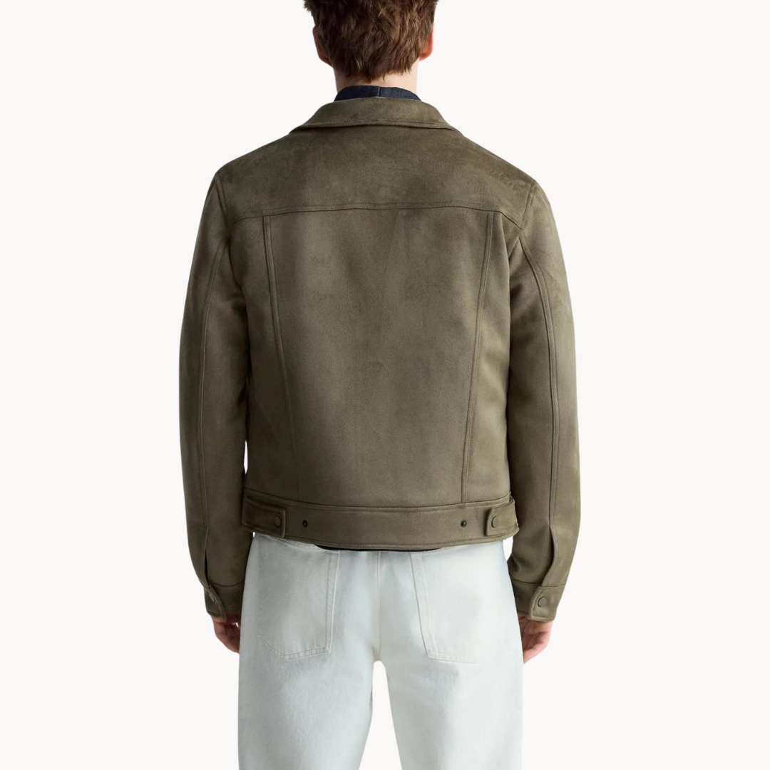 Chaqueta de ante Amos con botones a presión