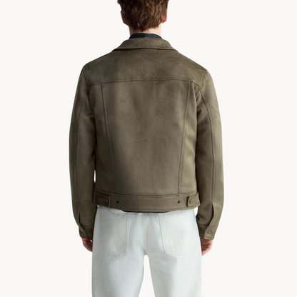 Chaqueta de ante Amos con botones a presión
