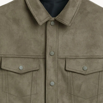 Chaqueta de ante Amos con botones a presión