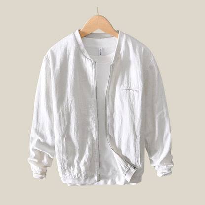 Chaqueta bomber de mezcla de lino Ole
