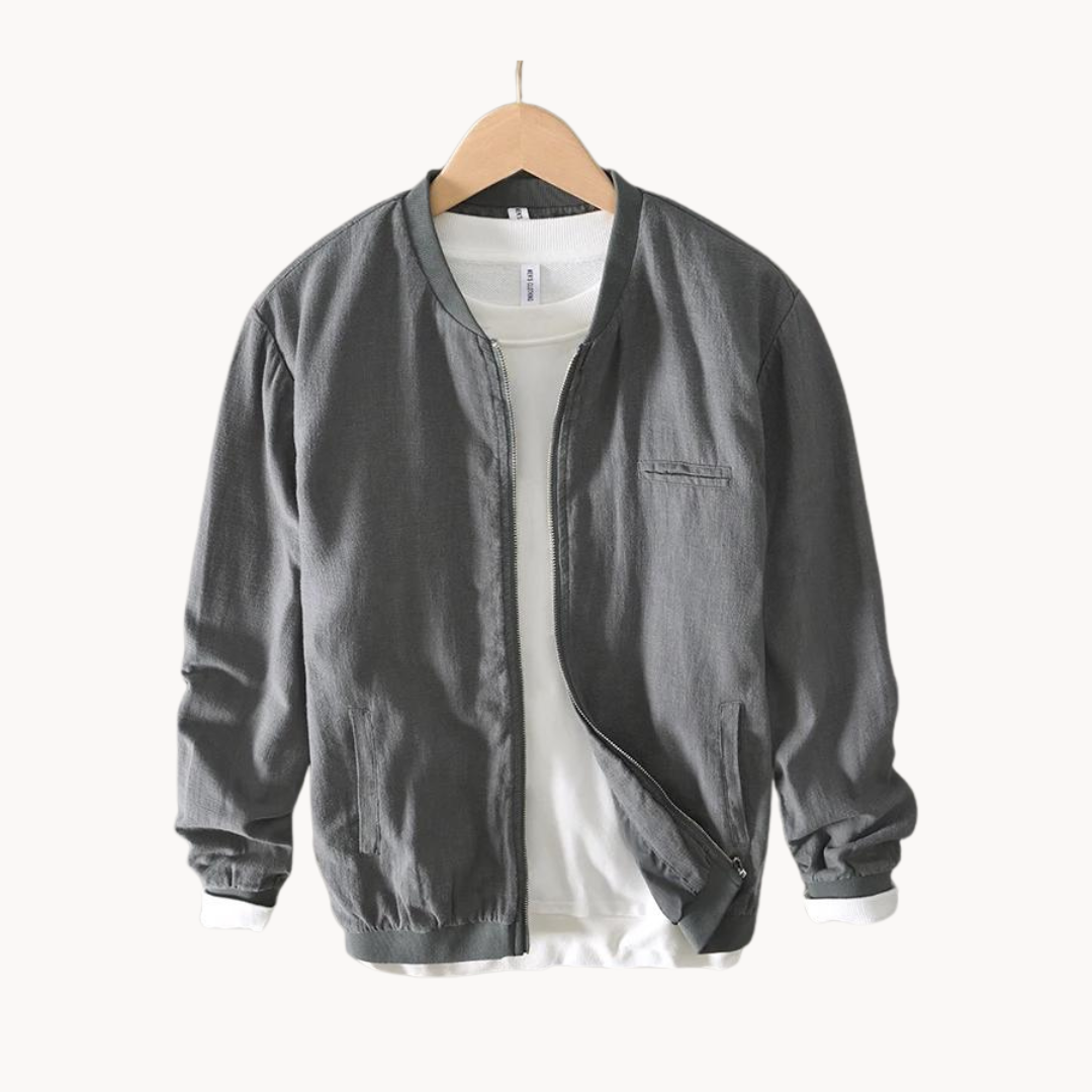 Chaqueta bomber de mezcla de lino Ole