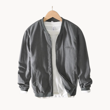 Chaqueta bomber de mezcla de lino Ole